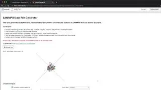 URE Experience - LAMMPS Data File Generator Tool Demo