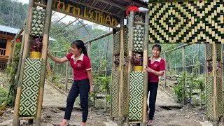 How to design beautiful bamboo gate posts to enter and exit the farm l Lý Thị An