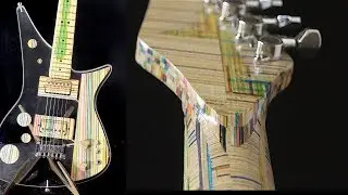 Guitar Made of Old Skateboards & Used Acrylic