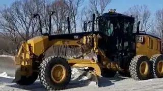 Работа грейдера Caterpillar 150 AWD#Caterpillar 150 AWD grader operation