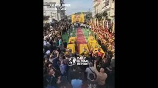 Hundreds mourn Hezbollah members killed in &lsquo;Israeli&rsquo; attacks
