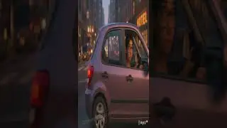 Disney/Pixar Style Woman Driving in Car #disney/pixar #cartoon #3danimation #car