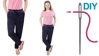 Einfache Hose mit Taschen nähen für Anfänger – DIY Wohlfühlhose 