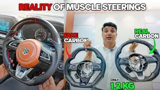 Real CARBON FIBRE Muscle Steerings for CRETA,CARENS & MARUTI CARS: Fake vs Real Carbon | 📞7977662321