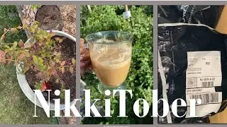 Vlog |NikkiTober Day 4 | Coffee Runs, UPS Drop-Off, Starbucks Tumbler Collection & Garden Moments