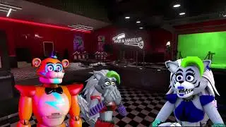 Fnaf ￼security breach animation ￼￼: Roxy junior new animatronic suit 💜🐺✨😊
