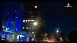 Windsor Downtown Ontario Canada - Night Driving May 17, 2020
