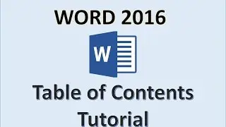 Word 2016 - Table of Contents - How To Create Insert Make Do in MS Microsoft Office 365  - Tutorial