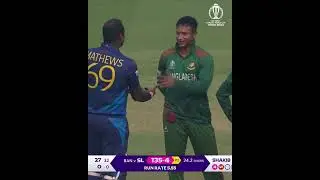 Angelo Mathews is out without facing a ball! 👀#CWC23 #BANvSL #Cricket #CricketReels