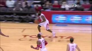 [10.16.13] Dwight Howard - Fast Break Alley Oop Slam from James Harden vs Magic (Preseason)