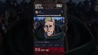 Commander Erwin&rsquo;s Final Speech 🔥 | One of the Greatest Speeches in Anime History