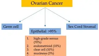 Classification of Ovarian Tumours; Epithelial, Germ Cell, Sex Cord Stromal  Tumors