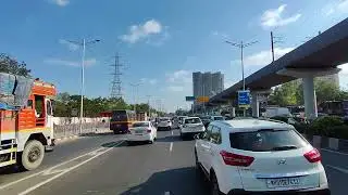 Mumbai Highway Running car view | HD Footage | No Copyright
