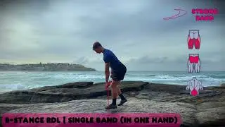 B-Stance RDL | Single Band in One Hand | Strong Band Exercise Library | Resistance Band