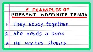 FIVE PRESENT INDEFINITE SENTENCES | 5 | FIVE EXAMPLES OF PRESENT INDEFINITE TENSE | English Grammar