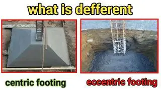different of centric footing and e centric footing | centric footing | eccentric footing | #footing