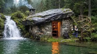 200 Days Building Secret Dugout Shelter Under a Giant Rock for Survival | Bushcraft Survival Skills