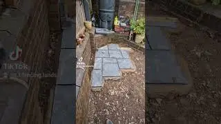 Curved Patio Area #gardenmakeover  #landscaper #patio #gardentransformation