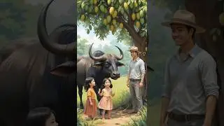 Granny Buffalo and the Great Mango Getaway... ❤️ #b&uacute;falo #baby #mango