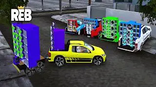 REBAIXADOS ELITE BRASIL | MONTEI MINHA GARAGEM COM 5 PICAPES PAREDÃO EQUIPADOS