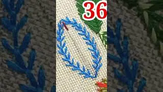 Thirty-sixth type of fishbone stitch Beginners HandEmbroidery #rahanashreehomemaker #creativearts