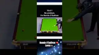 Ronnie O&rsquo;Sullivan ❤️Lover |I am ronnie #youtubeshort #sports #fyp #master