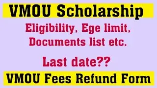 vmou scholarship form online application ll vmou fees refund form ll vmou News today