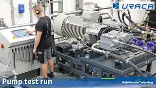 URACA Pr&uuml;fstand Testlauf - Pump test rig - test run