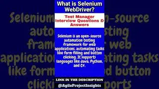 What is Selenium Webdriver #testing #scrum #shorts
