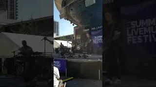 Spencer McKenzie performing at Mel Lastman Square, July 27/25
