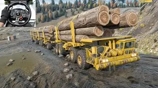 Extreme Deep Mud Logging Challenge With Z2 Log Servant | SnowRunner | Logitech G29 Gameplay | #862