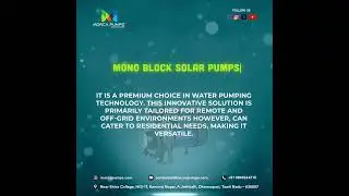Monoblock Solar Water pumps