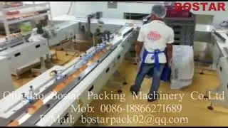 Automatic bakery bread hot dog bun packaging line