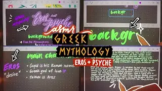 ASMR Greek Mythology📚: Eros and Psyche | iPad writing sounds, whispering, pencil and mouth sounds