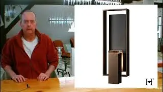 Hubbardton Forge Shadow Box Large with Slate Dark Sky Friendly Outdoor Sconce 302664