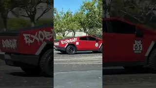 Would you drive this? #cybertruck #trucks #tesla #wtf #carwrap #alternative #cars #exo #clubcar