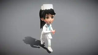 3D Model - Cartoon Nurse - Downloadable