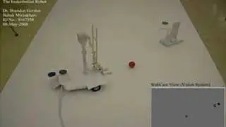 Basketball player robot - Dunking the red ball