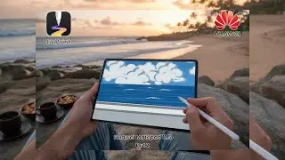 GoPaint l Tutorial membuat Latar belakang di tepi laut l Part 2 | HUAWEI Matepad 11.5 Tahun 2025.