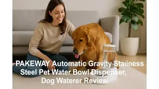 🐕 PAKEWAY Automatic Gravity Stainless Steel Pet Water Bowl Dispenserm, Dog Waterer Review 💧