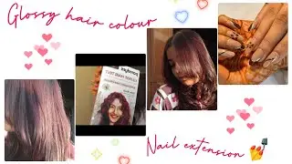 Glow up Day 🥰✨ | Paradyse Hair Colour 🎀 | Nail extension 💅 | #glowup #fyp #explore #trending 
