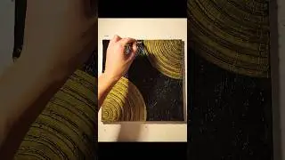 Modern abstract art / Gold metalic #shorts #artist #acrylicpainting