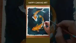 Acrylic Koi Fish Painting #shortspainting #koifish