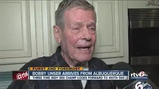 Bobby Unser arrives from Albuquerque