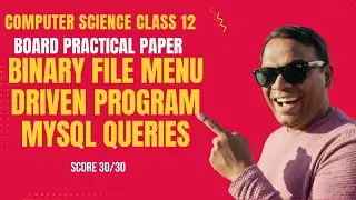 CBSE Class 12 Computer Science Practical Paper 2026 | Live Solution & Explanation | Score 30/30