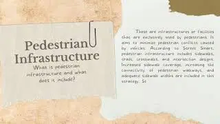 Pedestrian Infrastructure
