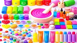 Satisfying Video Mixing Random Things Crayon Makeup Nail Squishy into Glitter Slime ASMR Slime Re
