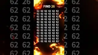 Genius IQ Test | You Have A High IQ If You Spot 26 In 6 Seconds! #brainteasers #opticalillusion