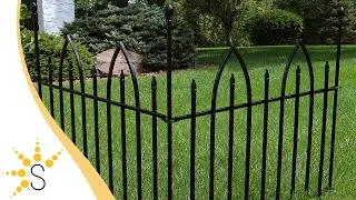 Sunnydaze 2-Piece Gothic Iron Decorative Garden Border Fence - Black - HMI-138