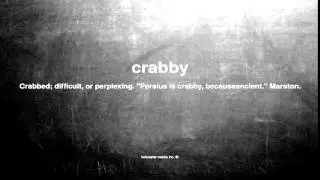 What does crabby mean